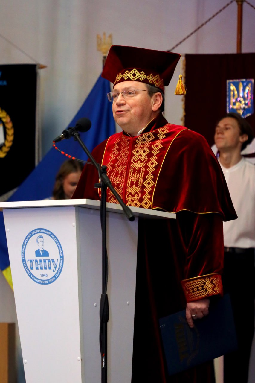 Rektor TNPU, profesor Bohdan Buiak pid chas vitalnoho slova